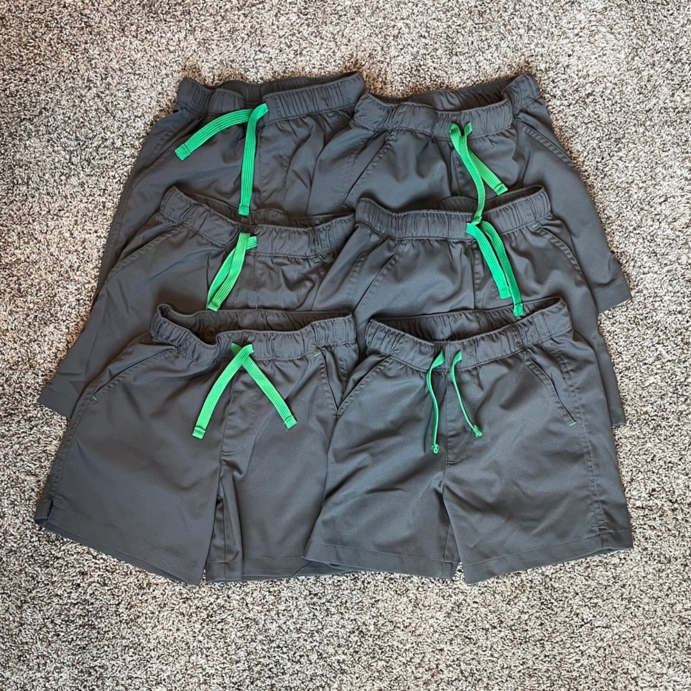 Kids gray active shorts - set of 6